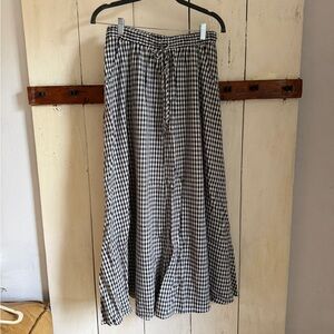 Blue and White Checkered Women's Skirt